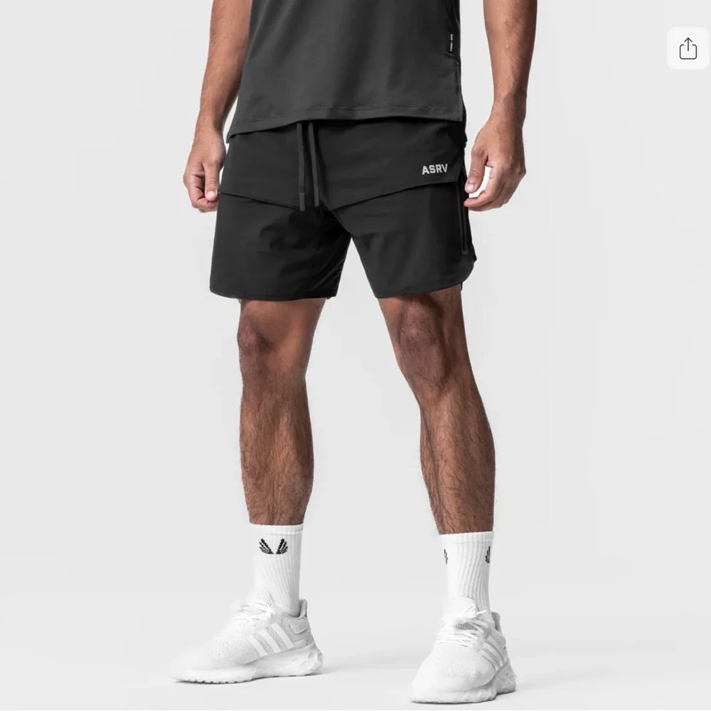 ASRV Men's Athletic Shorts Tetra-Lite 7”/ Gray, White, Black, Navy - Picture 3 of 5